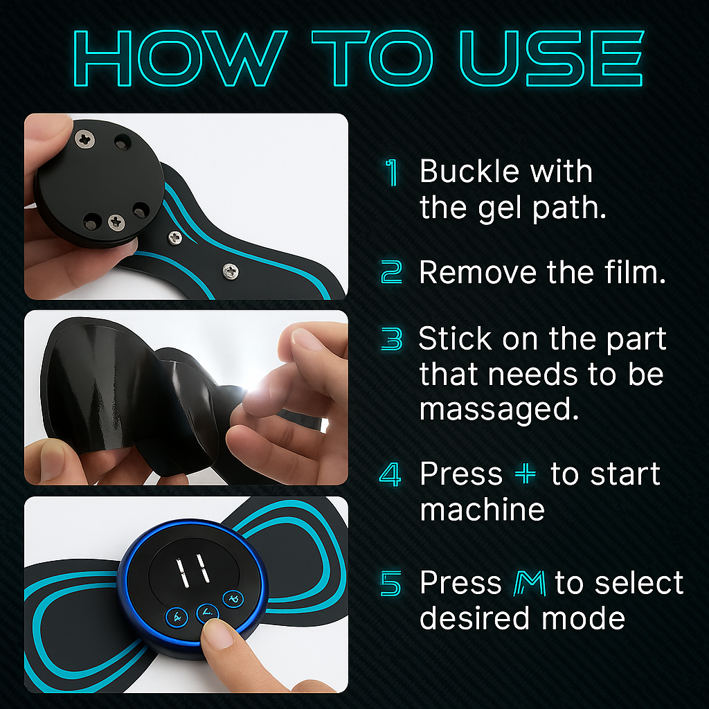 MagicPulse TENS Wireless Massager for Muscle Relaxation & Recovery