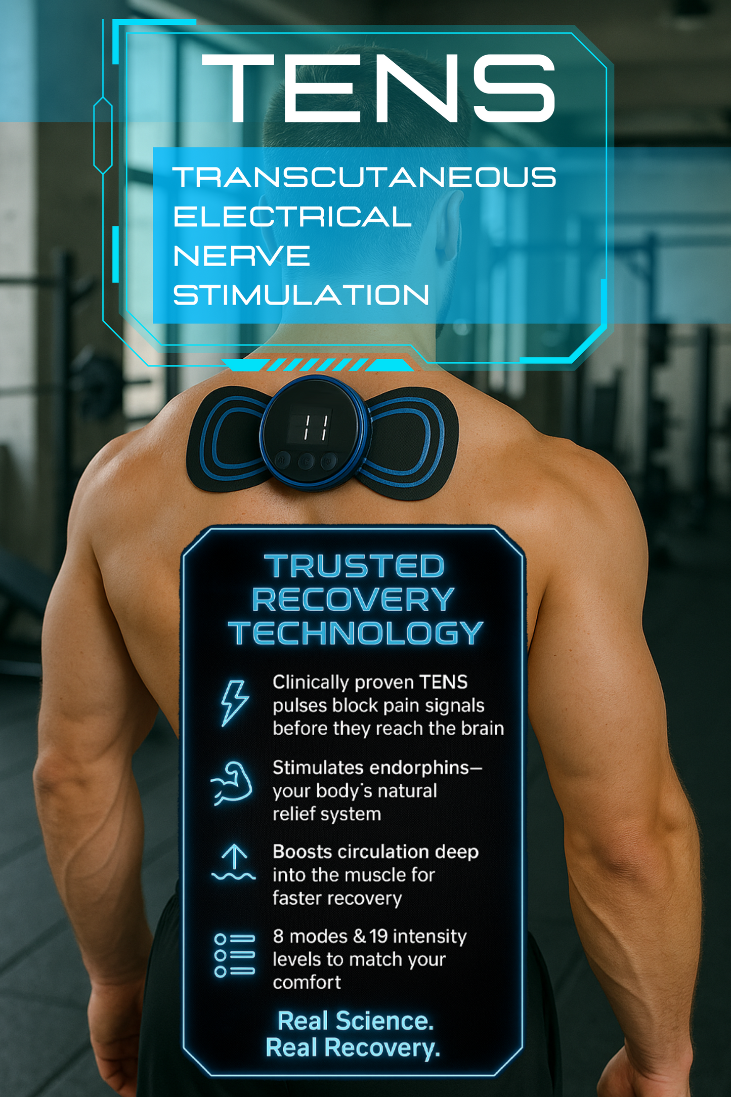 MagicPulse TENS Wireless Massager for Muscle Relaxation & Recovery